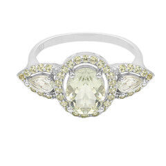 Anello in argento con Ametista Verde