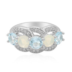 Anello in argento con Topazio Blu Cielo