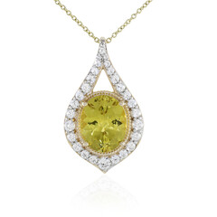 Collana in oro con Apatite Dorata