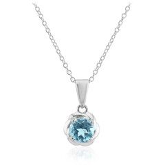 Collana in argento con Topazio Blu Cielo