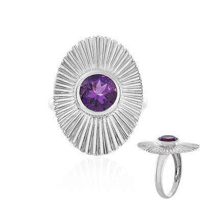 Anello in argento con Ametista Uruguay (de Melo)