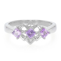 Anello in argento con Zaffiro Ceylon Porpora (non riscaldato)