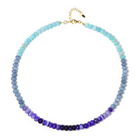 Collana in argento con Opale Blu dell'Etiopia
