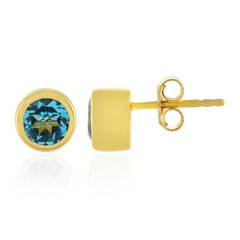 Orecchini in argento con Topazio Blu Svizzero