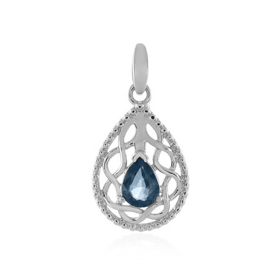 Ciondolo in argento con Zaffiro Blu