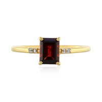 Anello in argento con Granato Mozambico