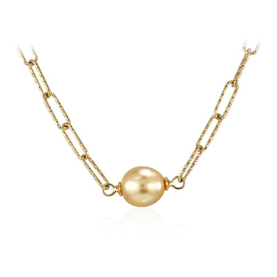 Collana in argento con Perla Dorata dei Mari del Sud Kabira (TPC)