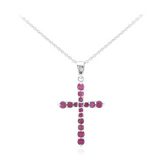 Collana in argento con Rubino della Birmania