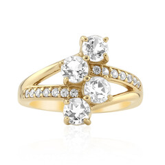 Anello in argento con Topazio Bianco