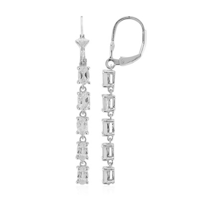 Orecchini in argento con Topazio Bianco