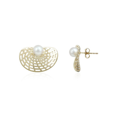 Orecchini in oro con Perla d'Acqua Dolce Bianca (Ornaments by de Melo)