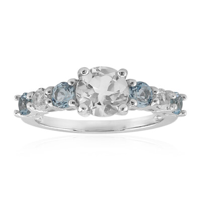 Anello in argento con Topazio Bianco