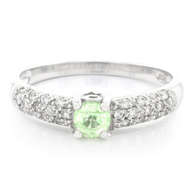 Anello in argento con Cianite Menta