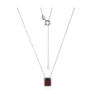 Collana in argento con Granato Mozambico