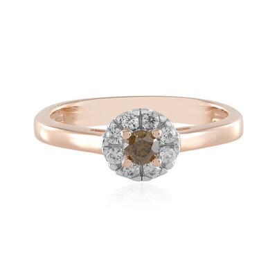 Anello in argento con Diamante Cioccolato I3