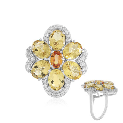 Anello in argento con Berillo Giallo