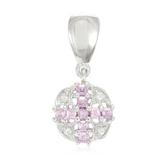 Ciondolo in argento con Zaffiro Ceylon Porpora (non riscaldato)