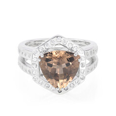 Anello in argento con Quarzo Fumè