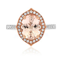 Anello in oro con Morganite AAA (AMAYANI)