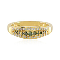 Anello in argento con Diamante Verde I3