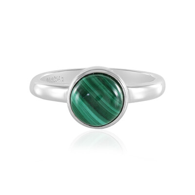 Anello in argento con Malachite