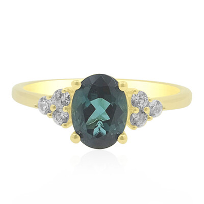 Anello in oro con Indicolite Brasiliana