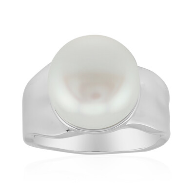 Anello in argento con Perla d'Acqua Dolce Bianca