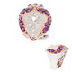 Anello in argento con Granato viola a viraggio di colore (Gems en Vogue)