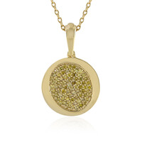 Collana in argento con Diamante Giallo I2