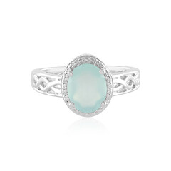 Anello in argento con Calcedonio Acqua