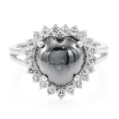 Anello in argento con Ematite Nera
