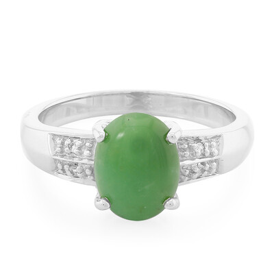 Anello in argento con Crisoprasio Imperiale