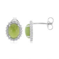 Orecchini in argento con Crisoprasio Imperiale