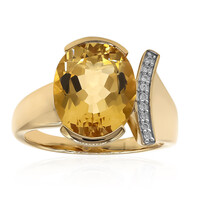 Anello in oro con Berillo Dorato