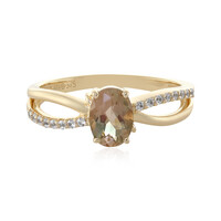 Anello in oro con Pietra del Sole dell'Oregon
