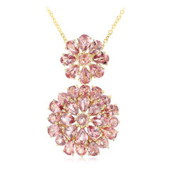 Collana in oro con Zaffiro Padparadscha (non riscaldato) (AMAYANI)