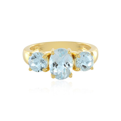 Anello in argento con Topazio Blu Cielo