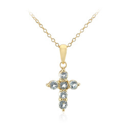 Collana in argento con Topazio Blu Cielo
