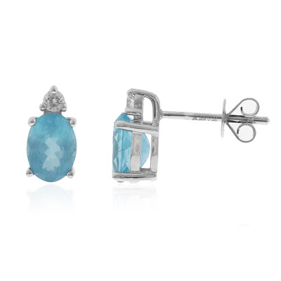 Orecchini in oro con Apatite Blu