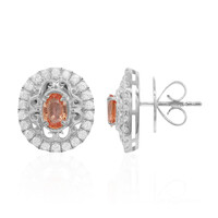 Orecchini in argento con Zaffiro Padparadscha (Dallas Prince Designs)