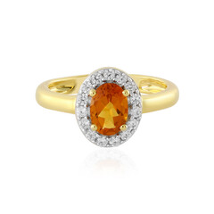 Anello in argento con Citrino Madeira