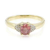 Anello in oro con Zaffiro Padparadscha (non riscaldato)