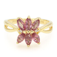 Anello in oro con Zaffiro Padparadscha (non riscaldato) (AMAYANI)