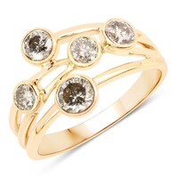 Anello in oro con Diamante Cioccolato I3