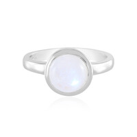 Anello in argento con Pietra di Luna Arcobaleno