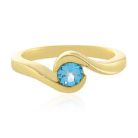 Anello in argento con Topazio Blu Svizzero