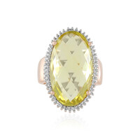 Anello in argento con Quarzo Limone