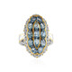 Anello in argento con Acquamarina della Tanzania (Gems en Vogue)