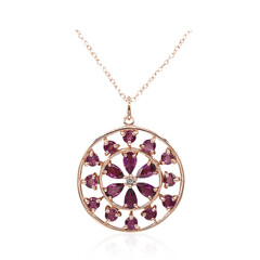 Collana in argento con Rodolite