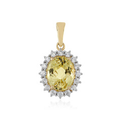 Ciondolo in oro con Kunzite Canarino